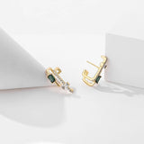 925 Silver Zircon Stud Earrings Gift for Her
