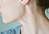 14K Hoop Earrings Minimalist Brincos Boho Jewelry Gift G-11
