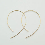 14K Hoop Earrings Minimalist Brincos Boho Jewelry Gift G-11