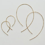 14K Hoop Earrings Minimalist Brincos Boho Jewelry Gift G-11