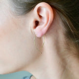 14K Hoop Earrings Minimalist Brincos Boho Jewelry Gift G-11