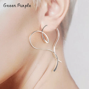 Heart Hoop Earrings 14k Filled/925 Silver Jewelry Oorbellen Minimalist Earrings