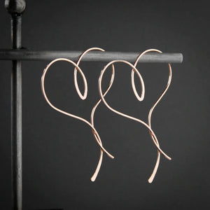 Heart Hoop Earrings 14k Filled/925 Silver Jewelry Oorbellen Minimalist Earrings