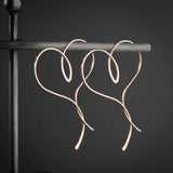 Heart Hoop Earrings 14k Filled/925 Silver Jewelry Oorbellen Minimalist Earrings