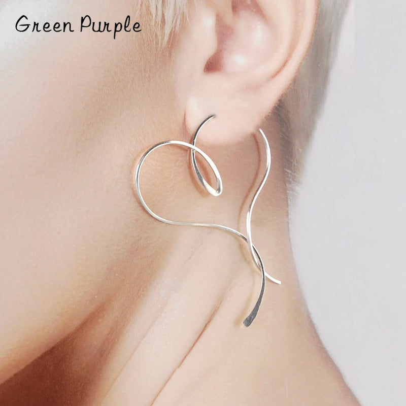 Heart Hoop Earrings 14k Filled/925 Silver Jewelry Oorbellen Minimalist Earrings