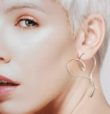 Heart Hoop Earrings 14k Filled/925 Silver Jewelry Oorbellen Minimalist Earrings