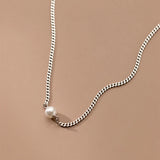S925 Sterling Silver Perle Chain Necklace for Women - Fine Jewelry