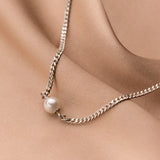 S925 Sterling Silver Perle Chain Necklace for Women - Fine Jewelry