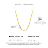 S925 Sterling Silver Perle Chain Necklace for Women - Fine Jewelry