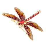 Green Purple Enamel Dragonfly Insects Brooches For Women And Men