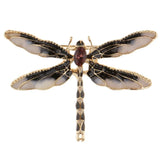 Green Purple Enamel Dragonfly Insects Brooches For Women And Men