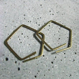 Hoop Earrings Charm Hammered 14k Filled/925 Silver For Young Girl Jewelry