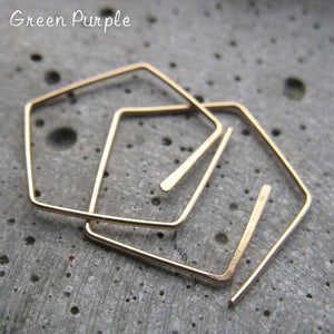 Hoop Earrings Charm Hammered 14k Filled/925 Silver For Young Girl Jewelry