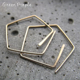 Hoop Earrings Charm Hammered 14k Filled/925 Silver For Young Girl Jewelry