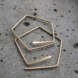 Hoop Earrings Charm Hammered 14k Filled/925 Silver For Young Girl Jewelry