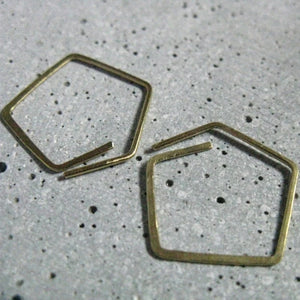 Hoop Earrings Charm Hammered 14k Filled/925 Silver For Young Girl Jewelry