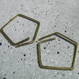Hoop Earrings Charm Hammered 14k Filled/925 Silver For Young Girl Jewelry