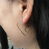 Minimal 14k Filled Triangle Dangle Earrings for Women