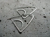 Minimal 14k Filled Triangle Dangle Earrings for Women
