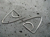 Minimal 14k Filled Triangle Dangle Earrings for Women