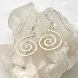 925 Silver/14K Filled Spiral Drop Earrings Natural Fine Jewelry