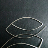 Vintage Sterling Silver Oval Earrings Hoops for Women Brincos