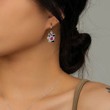 925 Silver Irregular Fragment Stud Earrings Zircon Women's Jewelry Set