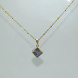 Green Rainbow Stone Pendant Fluorite Necklace
