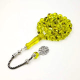 Green Resin Real Insect Tasbih Muslim Rosary Tesbih Islam Prayer Beads
