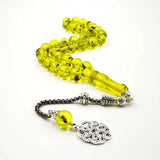 Green Resin Real Insect Tasbih Muslim Rosary Tesbih Islam Prayer Beads