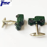 Green SUV Car Cufflink Cuff Link 2 Pairs Stainless Steel Material