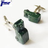 Green SUV Car Cufflink Cuff Link 2 Pairs Stainless Steel Material