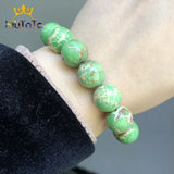 Green Sea Sediment Jaspers Stone Beads Round Spacer Beads 15inches Strands