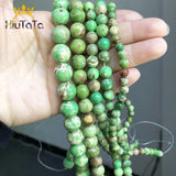 Green Sea Sediment Jaspers Stone Beads Round Spacer Beads 15inches Strands