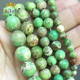 Green Sea Sediment Jaspers Stone Beads Round Spacer Beads 15inches Strands