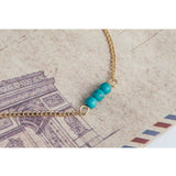 Green Stone Round Beads Bangle Bracelet Women Jewelry Gift Chain Bracelet