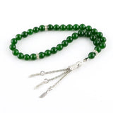 Green Stone Tassel 99/33 Prayer Beads Rosary Islamic Muslim Allah Tasbih