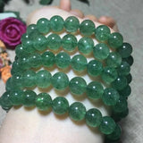 Green Strawberry Charm Bracelet Healing Crystals Stones Jewelry