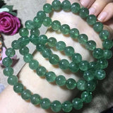 Green Strawberry Charm Bracelet Healing Crystals Stones Jewelry