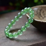 Green Strawberry Quartz Bracelet Cyrstal Beaded Lucky Jewelry