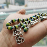 Green Tasbih Resin Beads Muslim Misbaha with Tassel