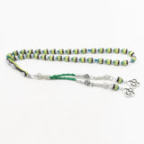 Green Tasbih Resin Beads Muslim Misbaha with Tassel