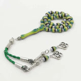 Green Tasbih Resin Beads Muslim Misbaha with Tassel