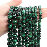 Green Tiger Eye Natural Stone Beads Round Loose Space Bead 4/6/8/10/12MM