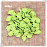 500Pcs Green Acrylic Leaf Pendants for Jewelry Making