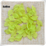 500Pcs Green Acrylic Leaf Pendants for Jewelry Making