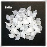 500Pcs Green Acrylic Leaf Pendants for Jewelry Making