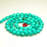 Green Turquoise Faceted Coin Loose Beads Gemstone Bracelet Necklace