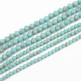 Green Turquoises Natural Faceted Stone Beads for Jewelry Making