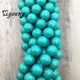 Green Turquoises Round Loose Beads Gems Stone Howlite Beads